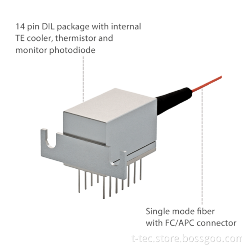 Fiber FC/APC 14pin DIL Internal TE Cooler 2.5Gbps 1570nm DFB Laser